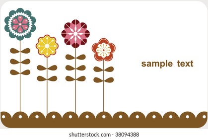 vector floral card design