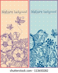 vector floral cards