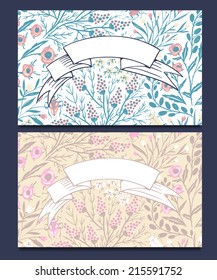 vector floral cards  for invitation designs