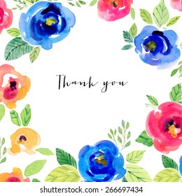 A Vector Floral Collection of Painted colorful Watercolor Peonies .  Pink, Orange, Blue, Yellow, Red. Watercolor Peonies Vector card on white background