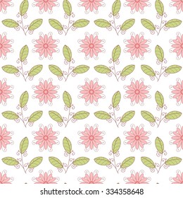Vector floral colorful seamless pattern