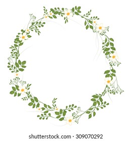 Vector floral concept of circle frame 