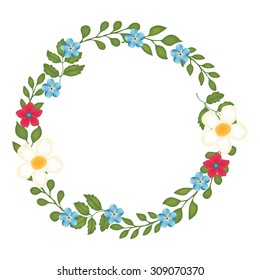 Vector floral concept of circle frame 