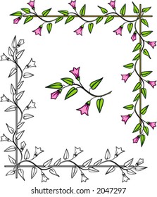 Vector floral corner ornament. This is a vector image - you can simply edit colors and shapes