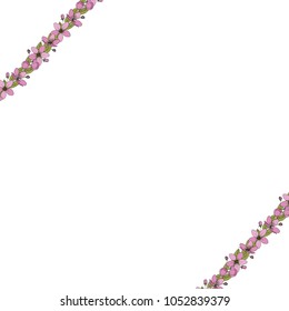 Vector floral corners. Floral decoration.