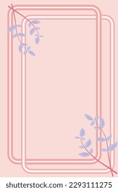 Vector floral cover for your design with copy space. Banner with a simple natural elements. Flyers. Elegant invitation.