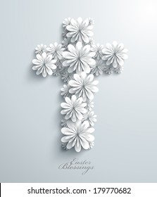 Vector Floral Cross
