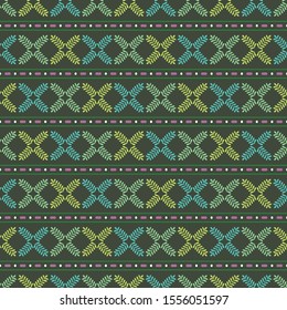 Vector Floral Crossed Pattern Illustration Seamless Pattern