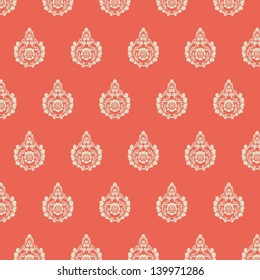 Vector floral  damask background