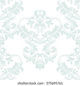 Vector floral damask ornament pattern. Stylized lily flower. Elegant luxury texture for textile, fabrics or wallpapers backgrounds. Serenity color