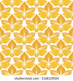 Vector floral damask seamless pattern. Elegant abstract art nouveau background. Classic flower motif texture.