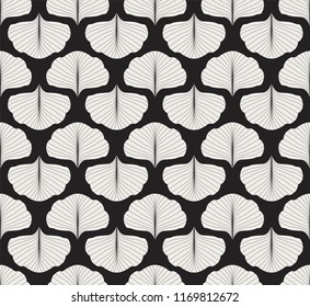 Vector floral damask seamless pattern. Elegant abstract art nouveau background. Classic flower motif texture.