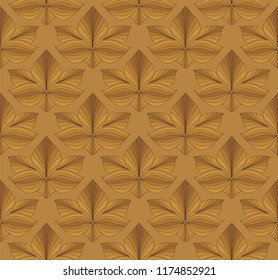 Vector floral damask seamless pattern. Elegant abstract art nouveau background. Classic flower motif texture.