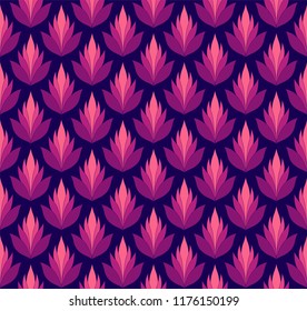Vector floral damask seamless pattern. Elegant abstract art nouveau background. Classic flower motif texture.