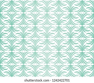 Vector floral damask seamless pattern. Elegant abstract art nouveau background. Classic flower motif texture.