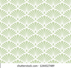 Vector floral damask seamless pattern. Elegant abstract art nouveau background. Classic flower motif texture.