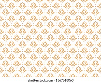 Vector floral damask seamless pattern. Elegant abstract art nouveau background. Classic flower motif texture.