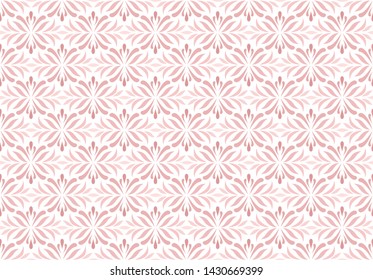 Vector floral damask seamless pattern. Elegant abstract art nouveau background. Classic flower motif texture.