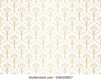 Vector floral damask seamless pattern. Elegant abstract art nouveau background. Classic flower motif texture.