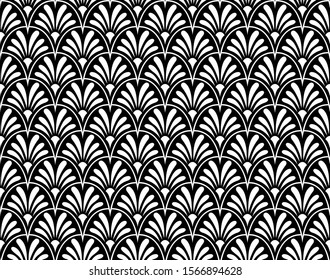 Vector floral damask seamless pattern. Elegant abstract art nouveau background. Classic flower motif texture.