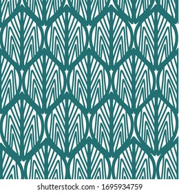 Vector floral damask seamless pattern. Elegant abstract art nouveau background. Classic flower motif texture it is suitable for digital needs such as patterns for fabrics