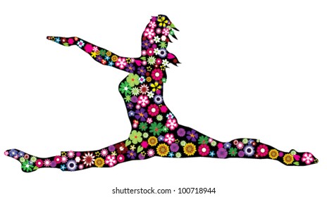 vector floral dancer