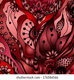 Vector floral decorative background. Template frame design for card with place for your text.
