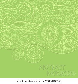 Vector floral decorative background. Template frame design for card with place for your text.