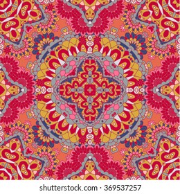 Vector floral decorative background. Template frame design for card, web, wallpaper, scrapbooking etc. Pastel rose pink orange blue gray pattern.