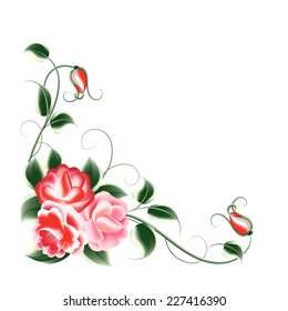 Vector floral decorative ornament