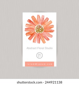 Vector floral design. Based on watercolor flowers.
