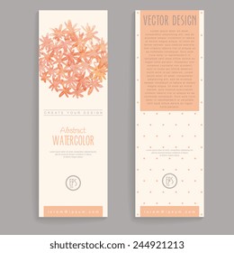 Vector floral design. Based on watercolor flowers.