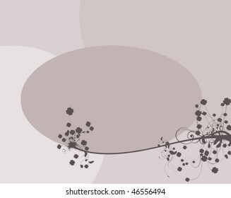 Vector floral design with copy space
