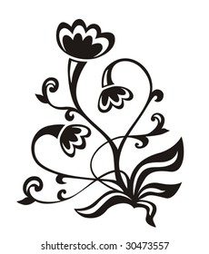 Vector Floral Design Element