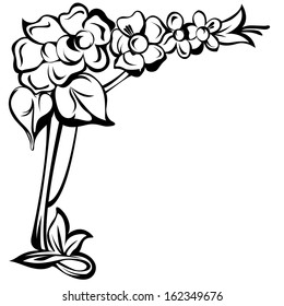 Vector floral design element art nouveau