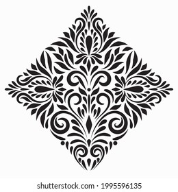 Vector Floral Design Element.  Vintage Swirly Background