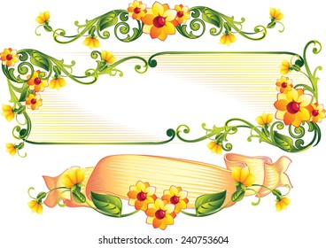 Vector floral design elements