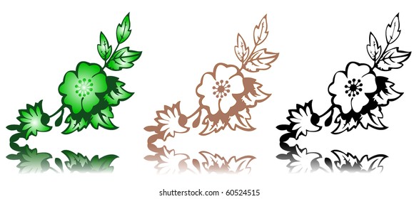 vector floral design elements