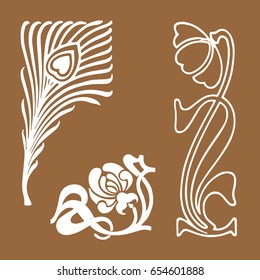 Vector floral design elements