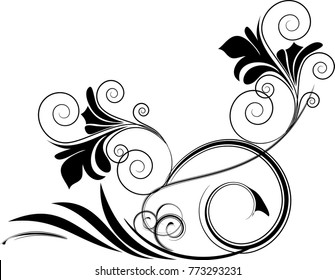 Vector Floral Design Elements Stock Vector (Royalty Free) 773293231 ...