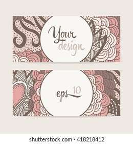 Vector floral design elements, hand drawn flowers doodles background for invitation, cards, floral design template