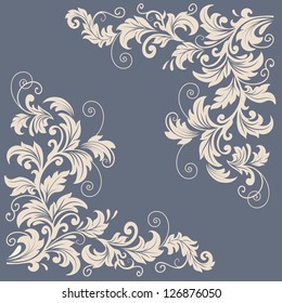 Vector floral design elements for page decoration