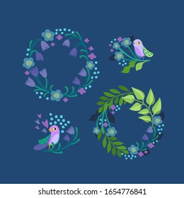 Vector floral design elements. Part of the collection