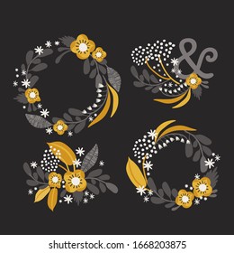 Vector floral design elements. Part of the collection