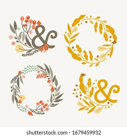 Vector floral design elements. Part of the collection