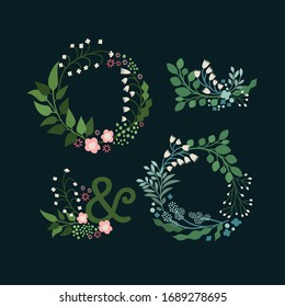 Vector floral design elements. Part of the collection