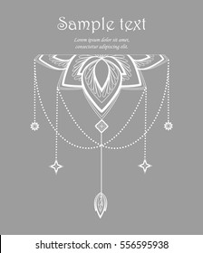 Vector floral design on a gray background