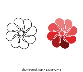 Vector floral design on a white background