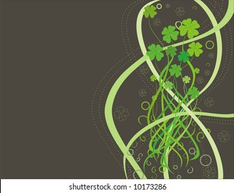 vector floral design for St. Patrick's Day