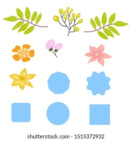 vector floral design suitable for a combination of wedding and birthday invitations, anniversaries and others